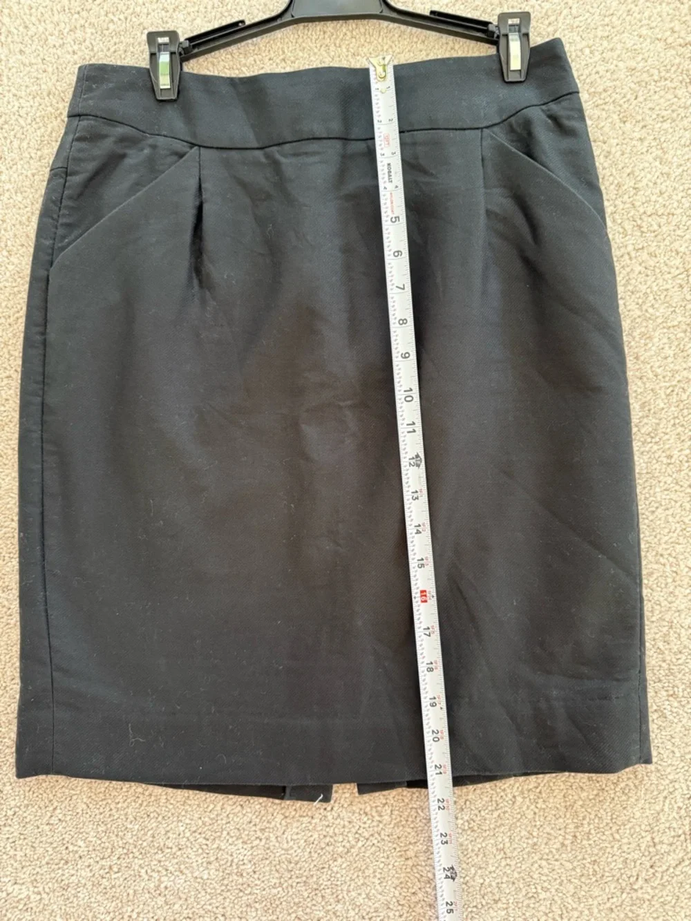 J. Crew Black Pencil Skirt with Subtle Front Darts - Picture 3 of 6